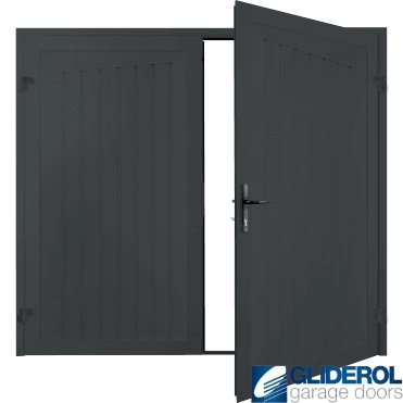 ANTHRACITE (RAL7016) Alton Premium non-insulated Side Hinged Garage Door