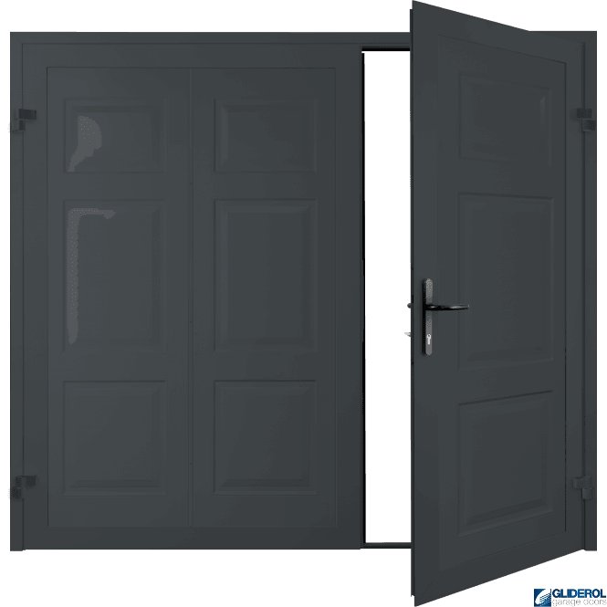 ANTHRACITE (RAL7016) Hollington Premium non-insulated Side Hinged Garage Door