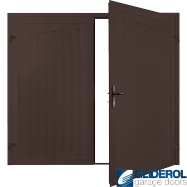 BROWN (RAL8017) Alton Premium non-insulated Side Hinged Garage Door