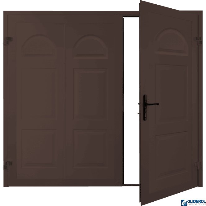 BROWN (RAL8017) Dylan Premium non-insulated Side Hinged Garage Door