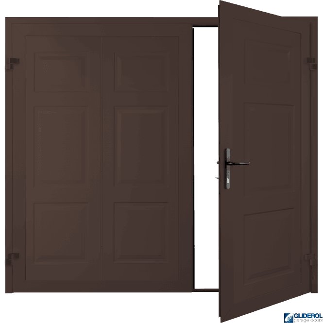 BROWN (RAL8017) Hollington Premium non-insulated Side Hinged Garage Door