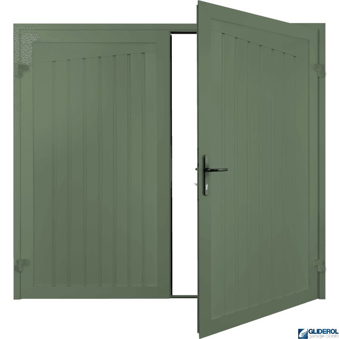 CHARTWELL GREEN (BS 14 C 35) Alton Premium non-insulated Side Hinged Garage Door