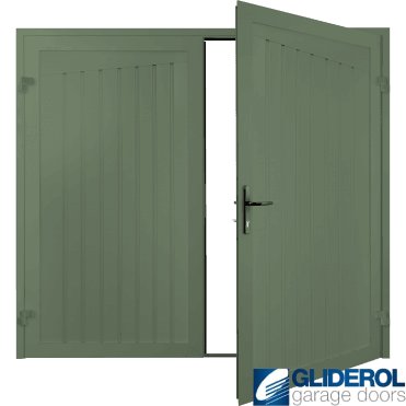 CHARTWELL GREEN (BS 14 C 35) Alton Premium non-insulated Side Hinged Garage Door
