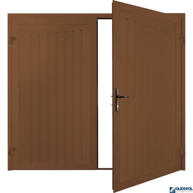 CLAY BROWN (RAL8003) Alton Premium non-insulated Side Hinged Garage Door
