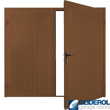 CLAY BROWN (RAL8003) Alton Premium non-insulated Side Hinged Garage Door