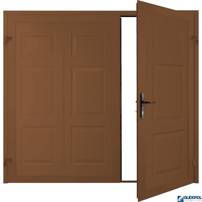 CLAY BROWN (RAL8003) Hollington Premium non-insulated Side Hinged Garage Door