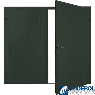 FIR GREEN (RAL6009) Alton Premium non-insulated Side Hinged Garage Door