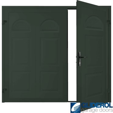 FIR GREEN (RAL6009) Dylan Premium non-insulated Side Hinged Garage Door