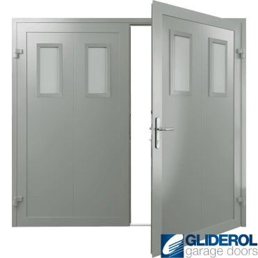 AGATE-GREY (RAL7038) Insulated Bradford Side Hinged Garage Door