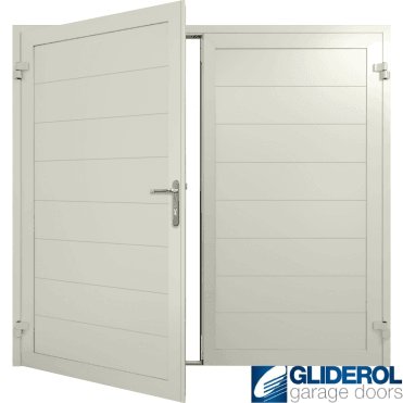 AGATE-GREY (RAL7038) Insulated Horizontal Medium Rib Side Hinged Garage Door