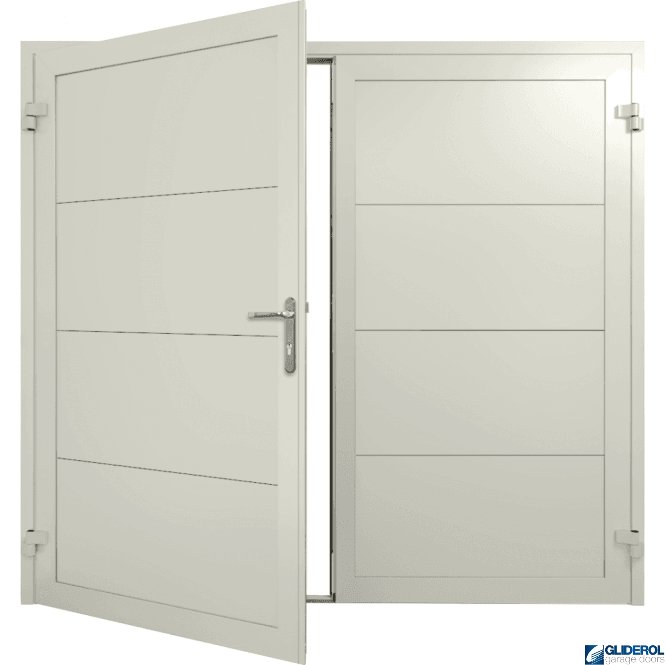 Gliderol AGATE-GREY (RAL7038) Insulated Horizontal Wide Rib Side Hinged Garage Door