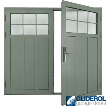 AGATE-GREY (RAL7038) Insulated Kingsbury Side Hinged Garage Door