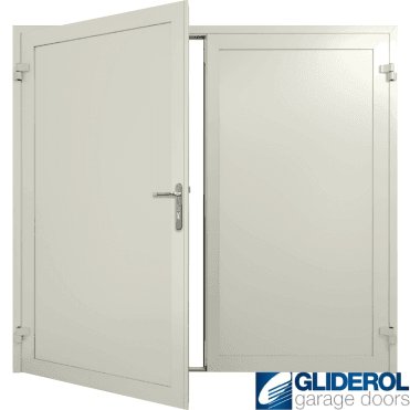 AGATE-GREY (RAL7038) Insulated Solid Rib Side Hinged Garage Door
