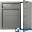 AGATE-GREY (RAL7038) Insulated Traditional Horizontal Wide Rib Side Hinged Garage Door (1/3)