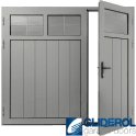AGATE-GREY (RAL7038) Insulated Traditional Vertical Medium Rib Side Hinged Garage Door (1/3)