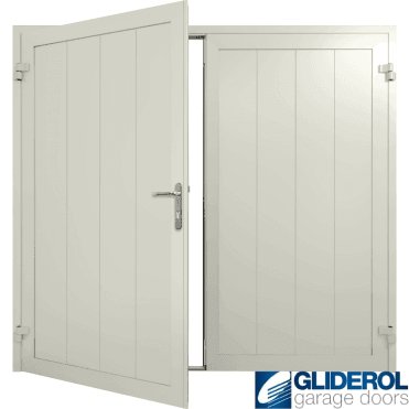 AGATE-GREY (RAL7038) Insulated Vertical Medium Rib Side Hinged Garage Door