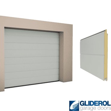 AGATE GREY (RAL7038) M-Rib woodgrain Sectional Garage Door
