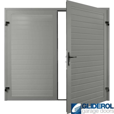 AGATE GREY (RAL7038) Premium Horizontal Standard Rib (non-insulated) Side Hinged Garage Door