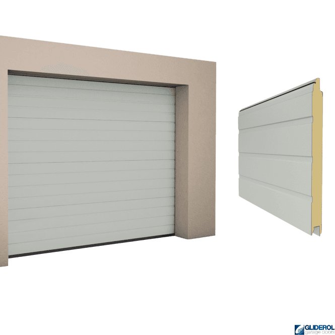 Gliderol AGATE GREY (RAL7038) S-Rib woodgrain Sectional Garage Door