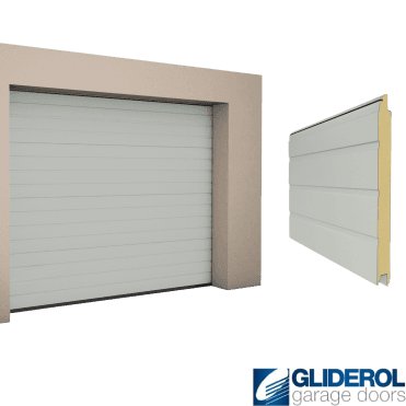AGATE GREY (RAL7038) S-Rib woodgrain Sectional Garage Door
