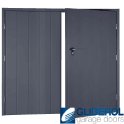 ANTHRACITE (RAL7016) Budget Vertical Medium Rib Side Hinged Garage Door