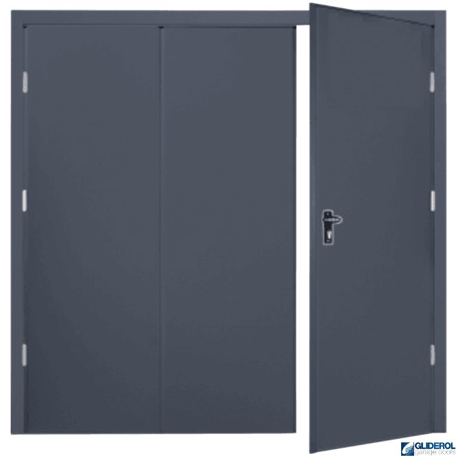 Gliderol ANTHRACITE (RAL7016) Budget Vertical Wide Rib Side Hinged Garage Door