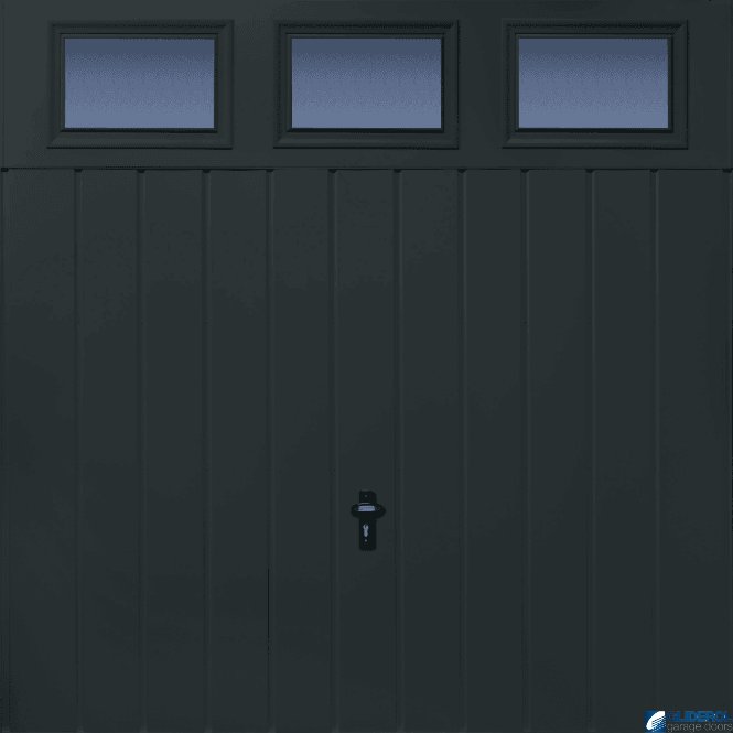 Gliderol ANTHRACITE (RAL7016) Chester Vertical Medium Rib with Windows