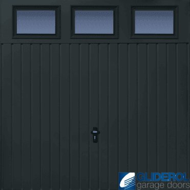 ANTHRACITE (RAL7016) Chester Vertical Standard Rib with Windows