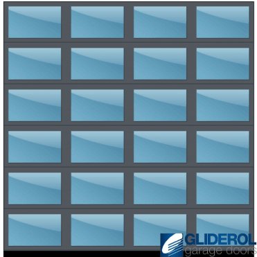 ANTHRACITE (RAL7016) Industrial Panoramic ALU40 Sectional Door