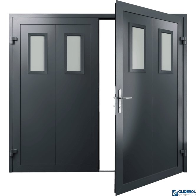 Gliderol ANTHRACITE (RAL7016) Insulated Bradford Side Hinged Garage Door