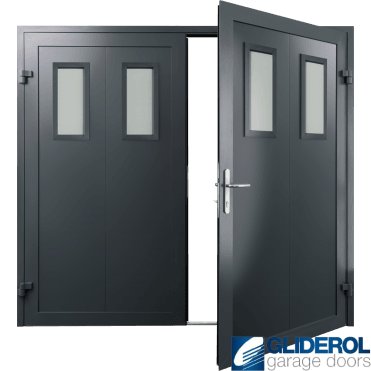 ANTHRACITE (RAL7016) Insulated Bradford Side Hinged Garage Door
