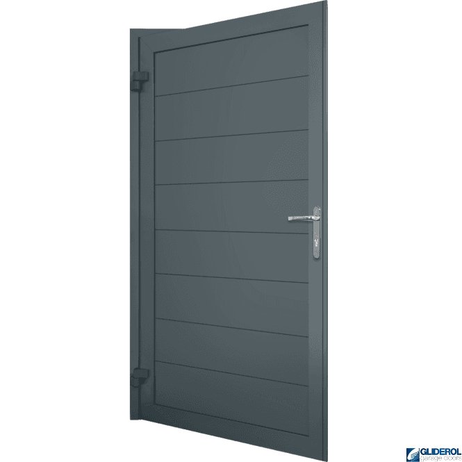 Gliderol ANTHRACITE (RAL7016) Insulated Horizontal Medium Rib Personnel Door