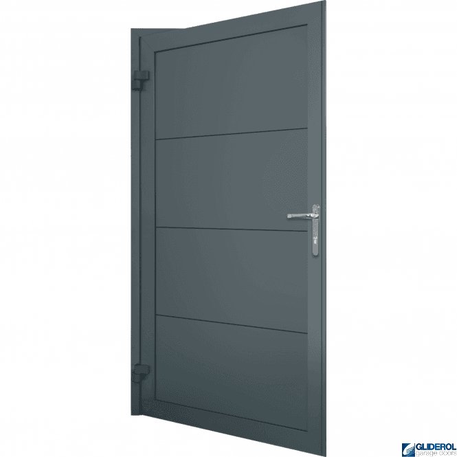 Gliderol ANTHRACITE (RAL7016) Insulated Horizontal Wide Rib Personnel Door