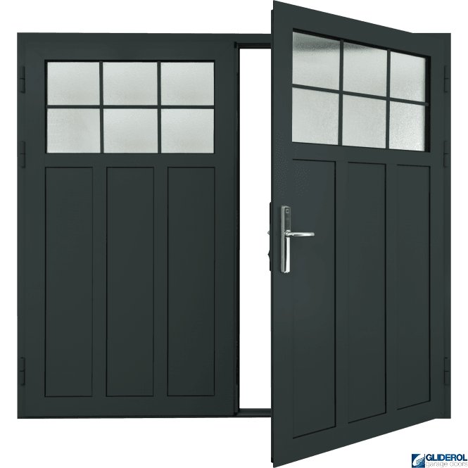 Gliderol ANTHRACITE (RAL7016) Insulated Kingsbury Side Hinged Garage Door