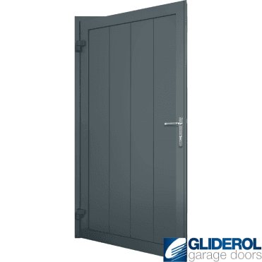 ANTHRACITE (RAL7016) Insulated Vertical Medium Rib Personnel Door
