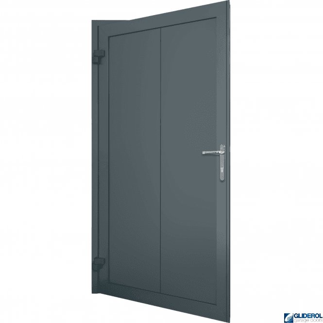 Gliderol ANTHRACITE (RAL7016) Insulated Vertical Wide Rib Personnel Door