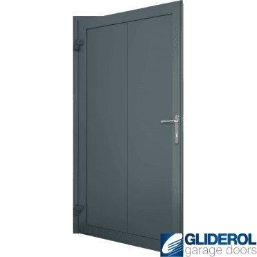 ANTHRACITE (RAL7016) Insulated Vertical Wide Rib Personnel Door