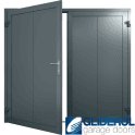 ANTHRACITE (RAL7016) Insulated Vertical Wide Rib Side Hinged Garage Door