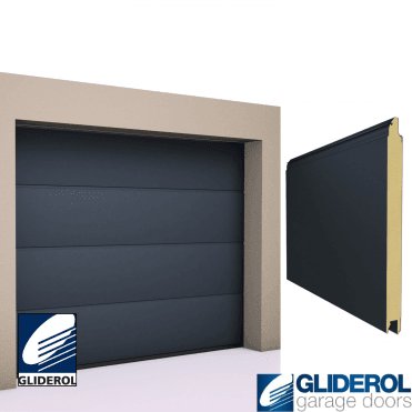 ANTHRACITE (RAL7016) L-Rib smooth Sectional Garage Door