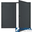 ANTHRACITE (RAL7016) Premium Horizontal Medium Rib (non-insulated) Side Hinged Garage Door