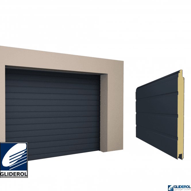 Gliderol ANTHRACITE (RAL7016) S-Rib woodgrain Sectional Garage Door