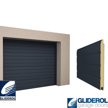 ANTHRACITE (RAL7016) S-Rib woodgrain Sectional Garage Door