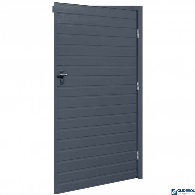 Gliderol ANTRACITE (RAL7016) Budget Non-Insulated Horizontal Standard Rib Personnel Door