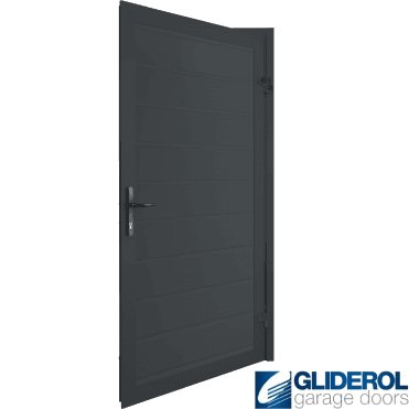ANTRACITE (RAL7016) Premium Non-Insulated Horizontal Medium Rib Personnel Door