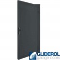 ANTRACITE (RAL7016) Premium Non-Insulated Horizontal Medium Rib Personnel Door