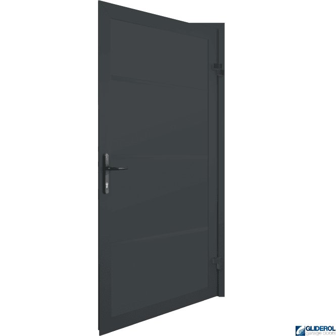 Gliderol ANTRACITE (RAL7016) Premium Non-Insulated Horizontal Wide Rib Personnel Door