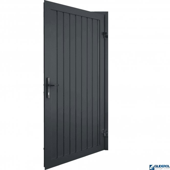 Gliderol ANTRACITE (RAL7016) Premium Non-Insulated Vertical Standard Rib Personnel Door