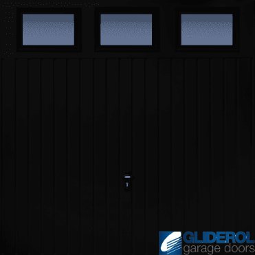 BLACK (RAL9005) Chester Vertical Standard Rib with Windows