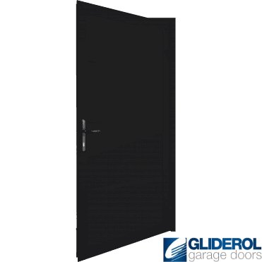 BLACK (RAL9005) Premium Non-Insulated Horizontal Wide Rib Personnel Door