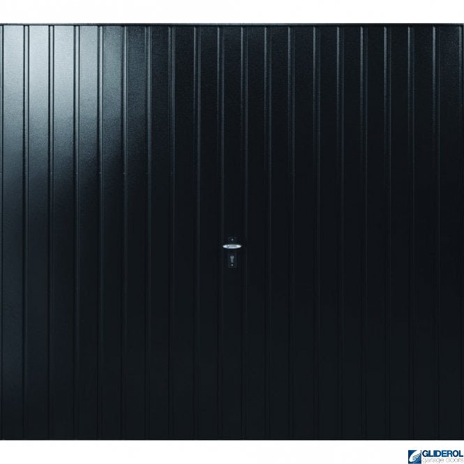 Gliderol BLACK (RAL9005) Up & Over Vertical Standard Rib
